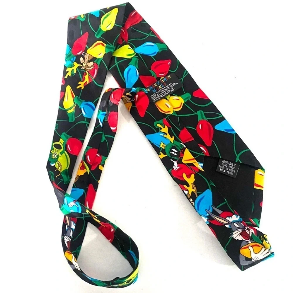 LOONEY TUNES MANIA silk Christmas holiday necktie